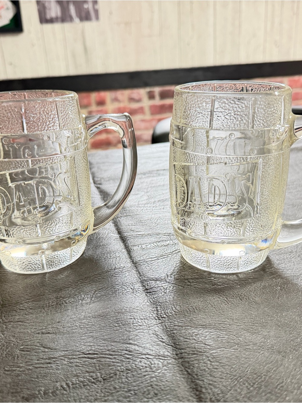 Clear Glass 'Dad's' Beer Mugs - Set of 2